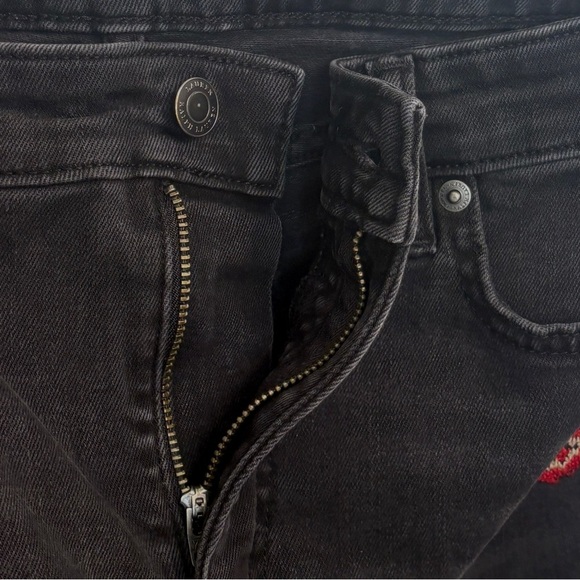 Lauren Ralph Lauren Black Label Southwestern Tribal Aztec Embroidered Jeans Sz 8 - Picture 4 of 9